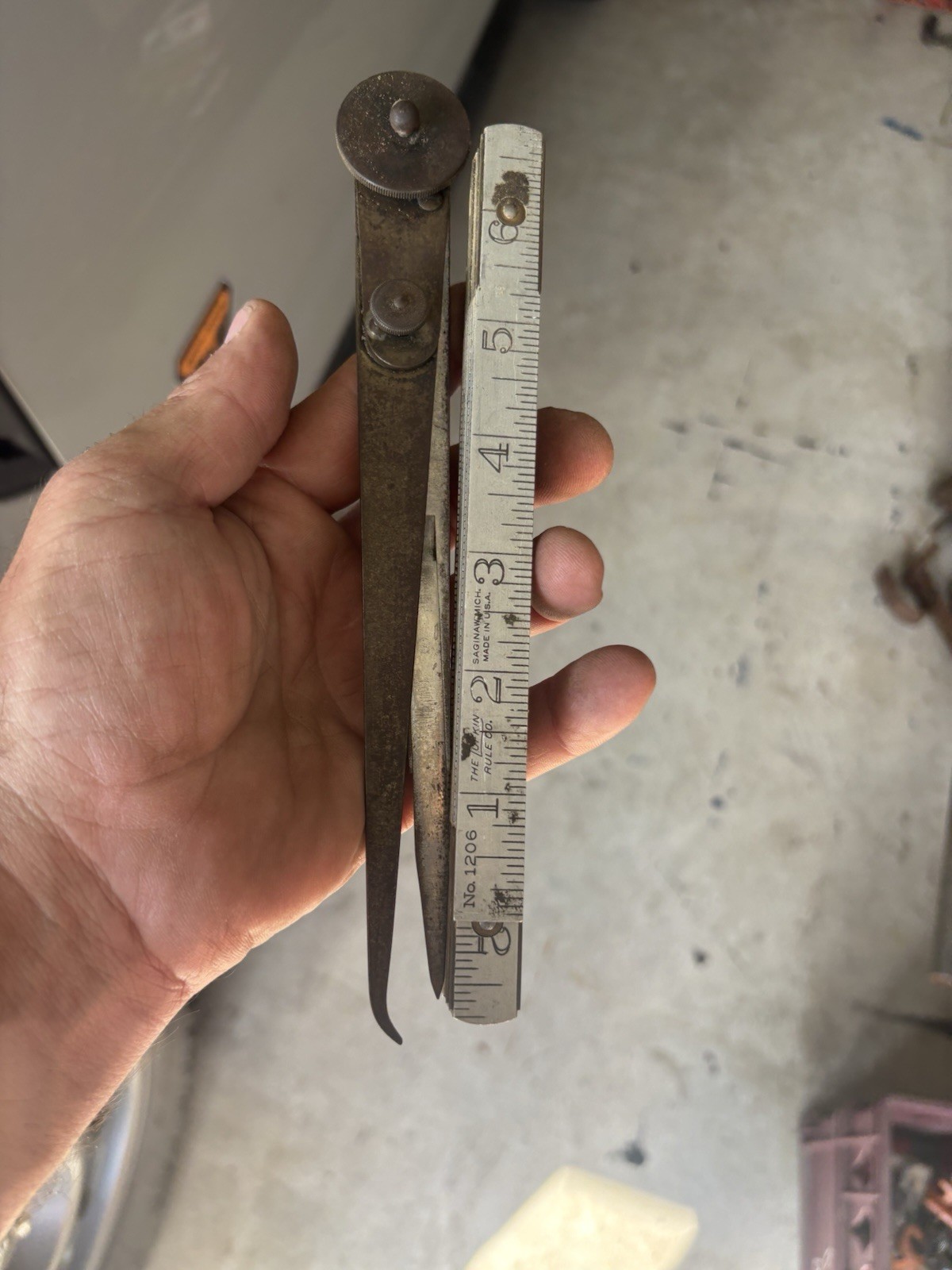 Vintage The L S Starrett Co Combination Inside/Outside Caliper Fine Adjust 6.5″