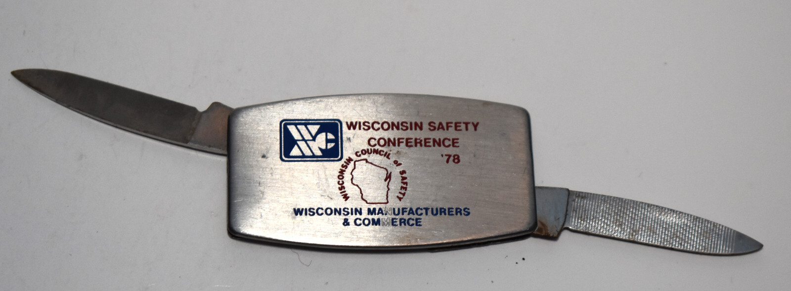 Vintage ZIPPO Wisconsin Safety Conference 1978 Two Blade Pocket Knife