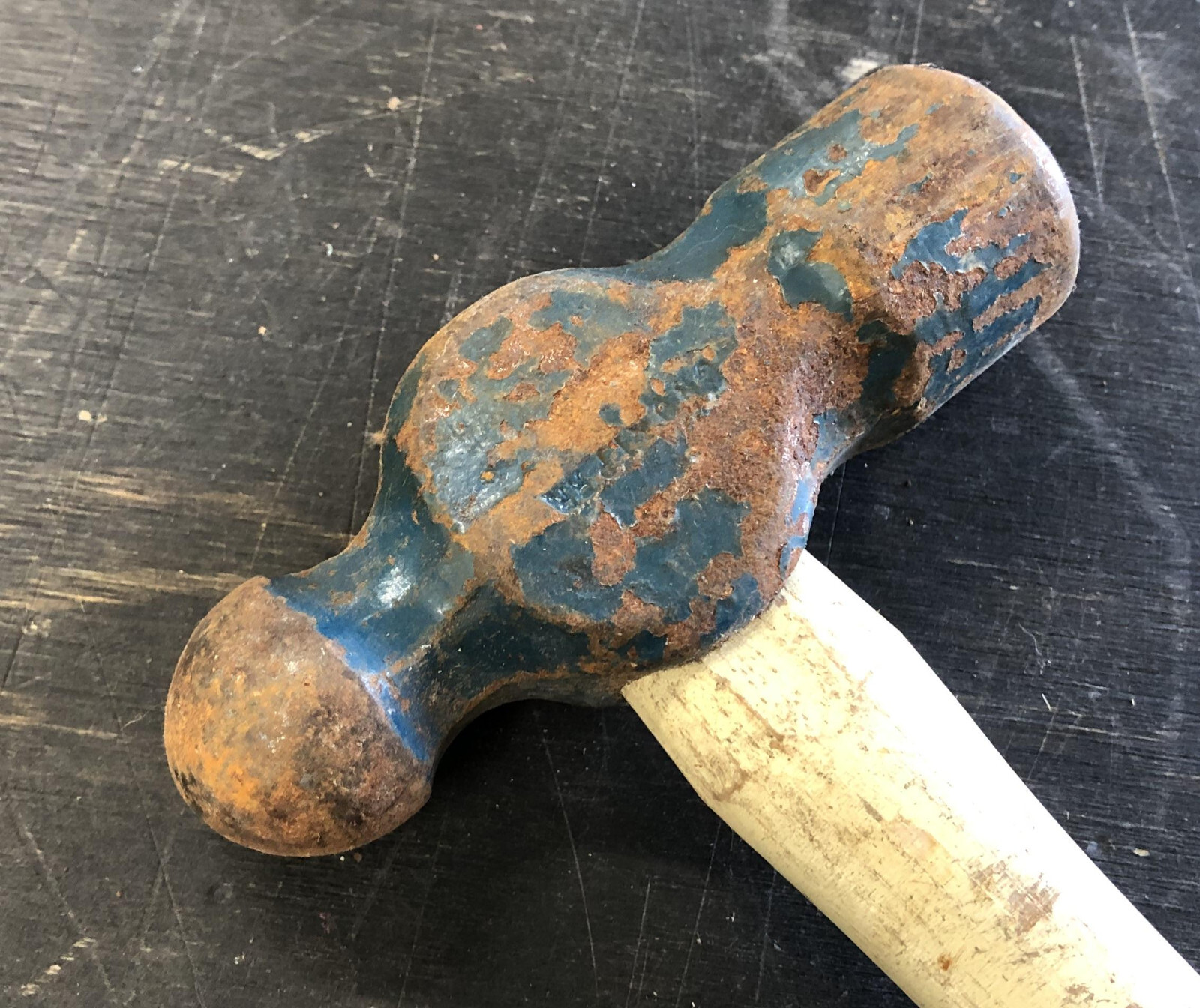 Ball Peen Hammer 2 lb Railroad RR Morhand Wood Handle vintage 32oz