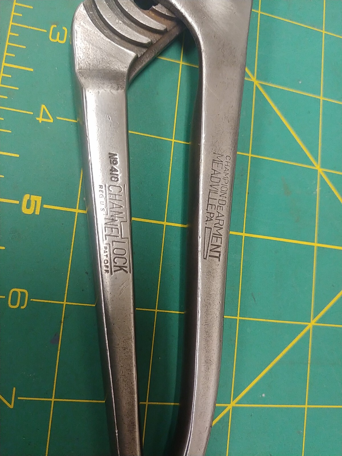 Vintage Channellock No. 410 Champion Dearment Pliers Parrot Head Pliers