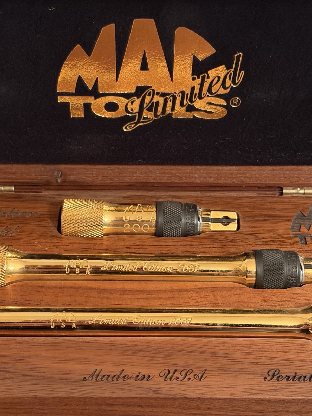 Mac Tools Limited Edition 2001 Gold Plated Extension Set Serial #5466