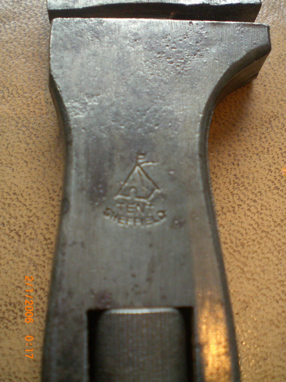 WW2 1944 ADJUSTABLE GIRDER WRENCH SPANNER TENT SHEFFIEL RICHARDS BROS & SONS 4¼”