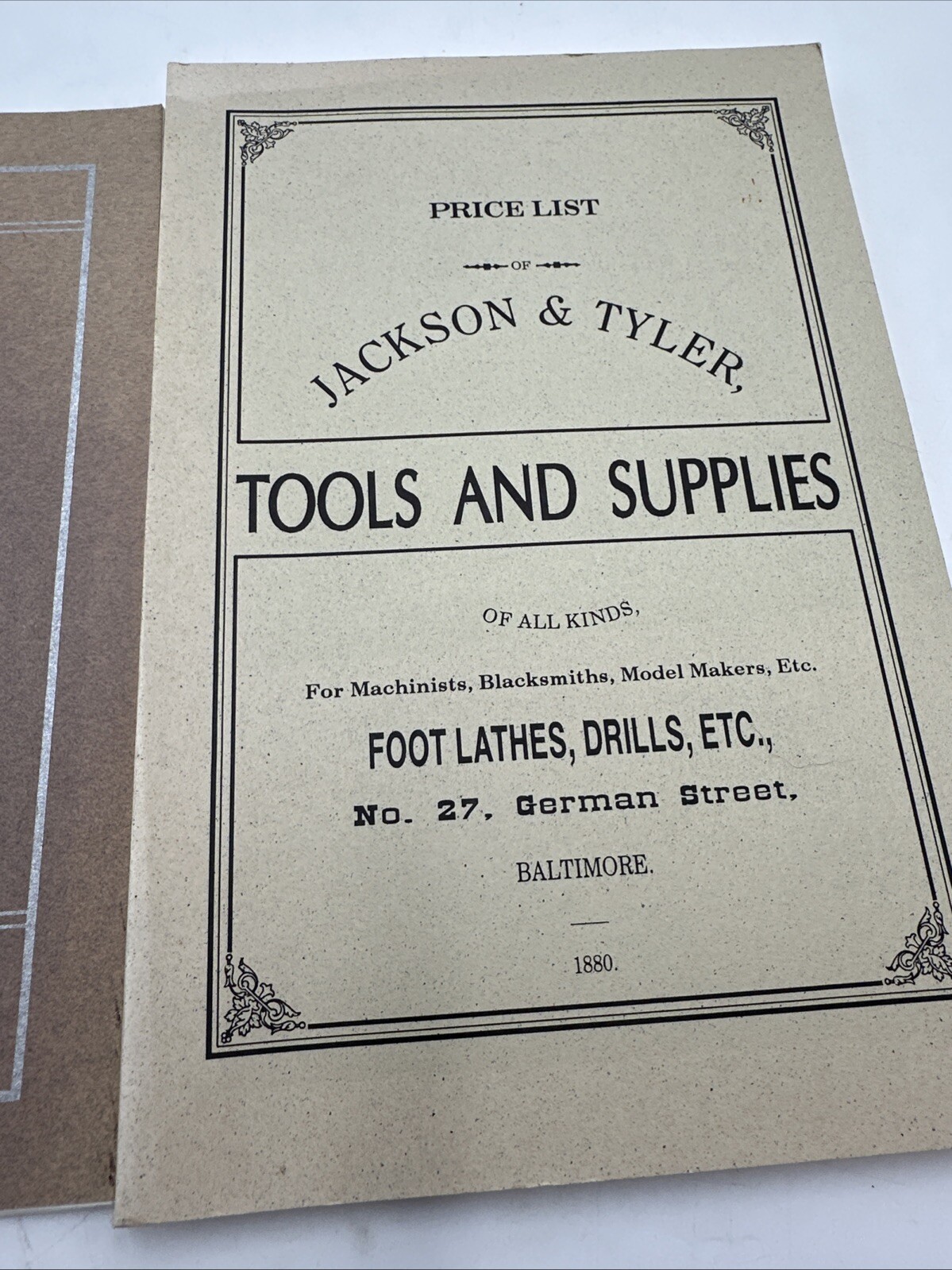 Vntg Fray’s Catalogue No. 26 + 1880 Price List of Jackson & Tyler Tools Reprints
