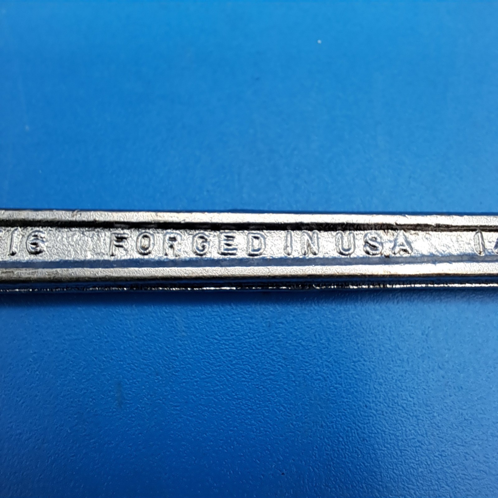Vintage Companion 1/4 x 5/16″ Open End Wrench, Mfr Code WF, Forged in USA