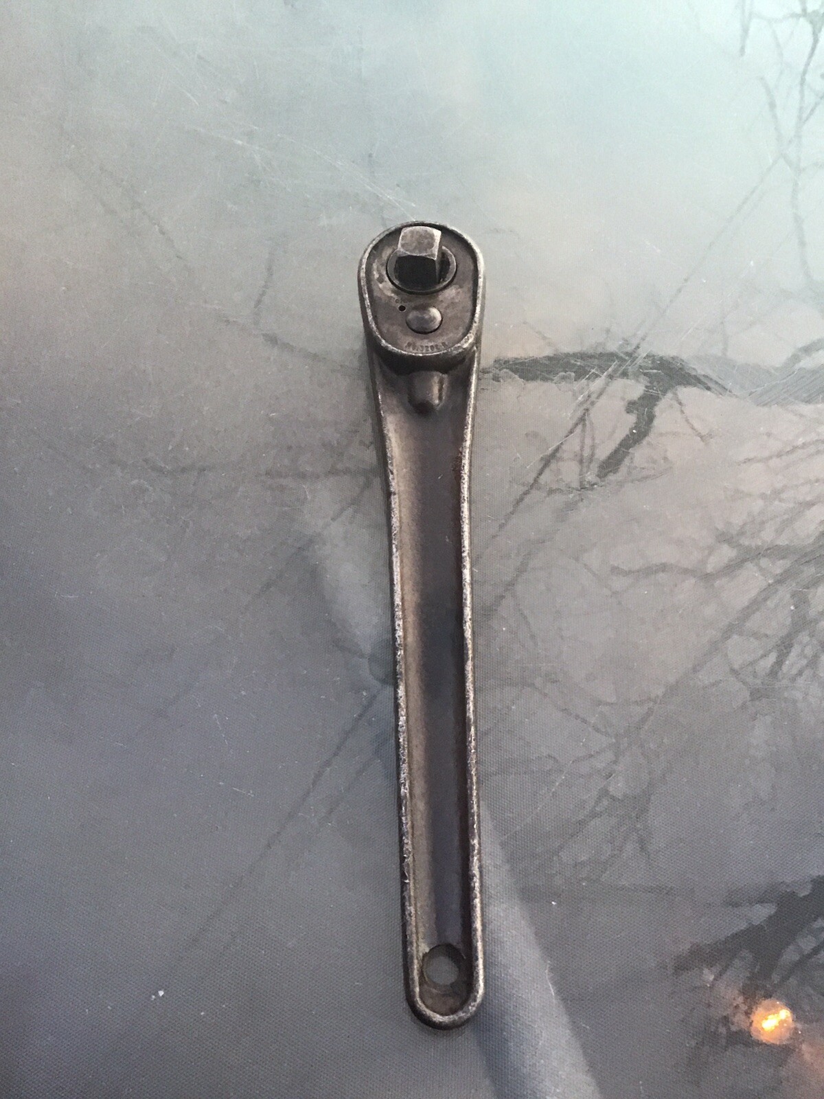 9.25″ Vintage INDESTRO DURO No. 3202-R Reversing Ratchet Wrench 1/2” Drive Nice