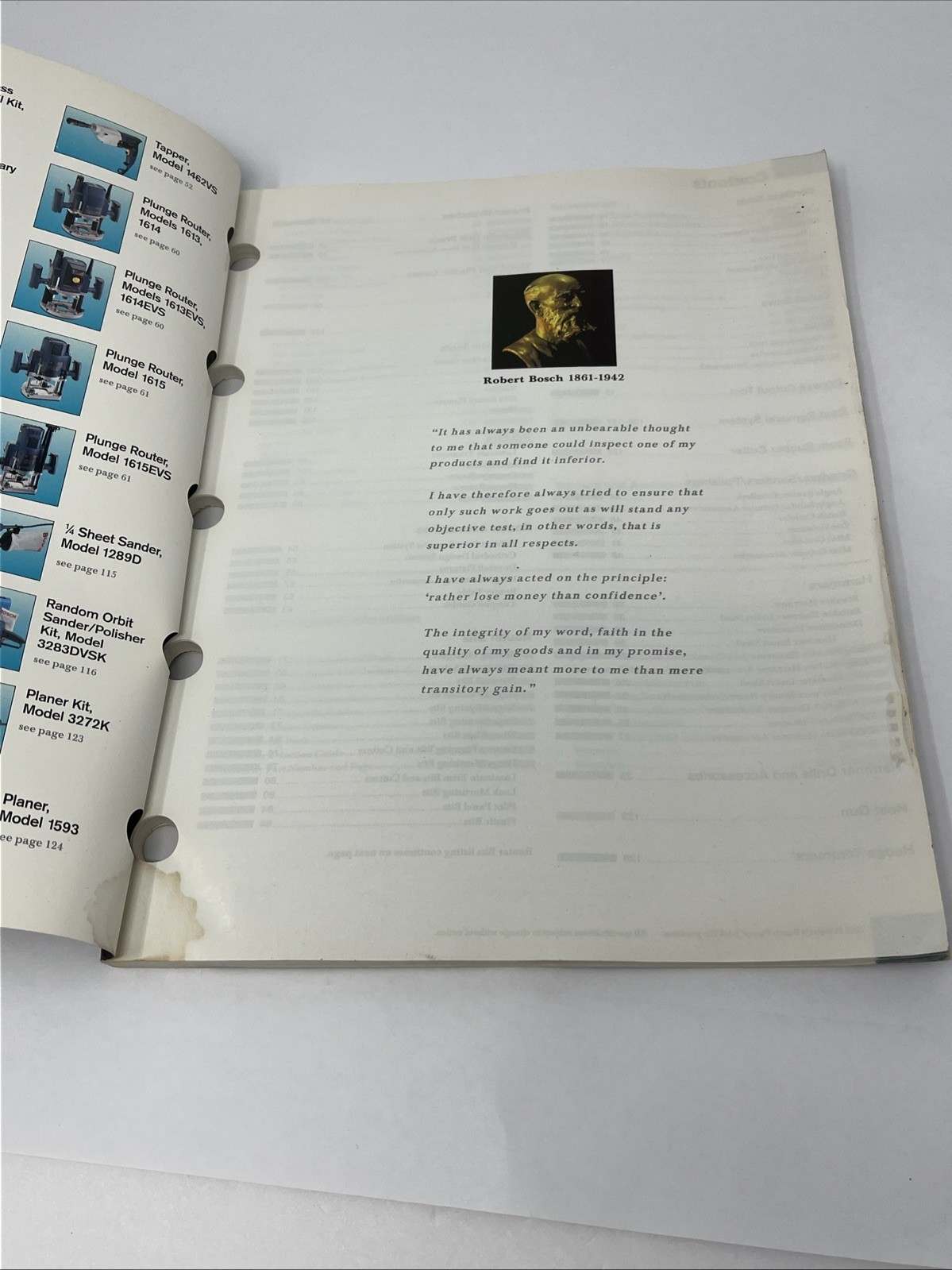 Original Vintage Catalog1992 BOSCH – precision power tolls & accessories; 138pgs