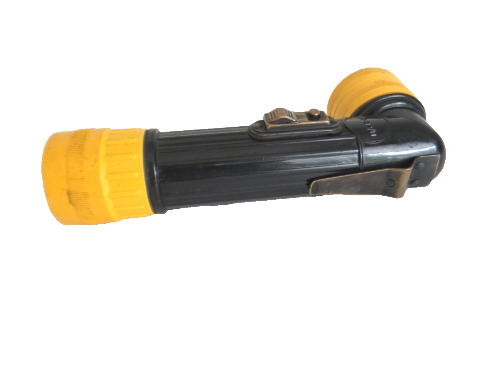 FULTON Angle Flash Light MX-212/U Black&Yellow w/Clip and Loop Made in USA