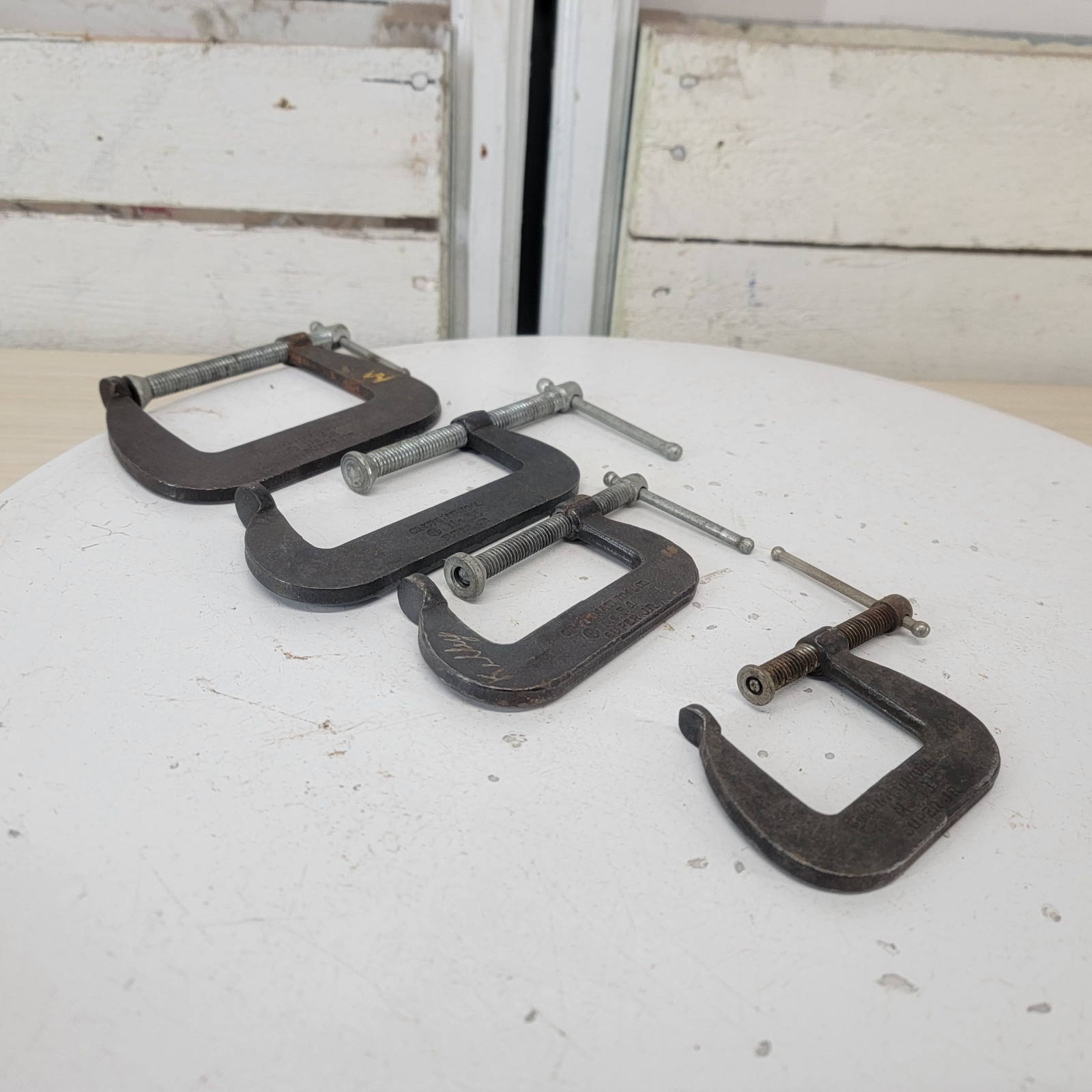 Vintage Cincinnati Tool Co C-Clamp Set No 53 54 55 56 Super Jr USA