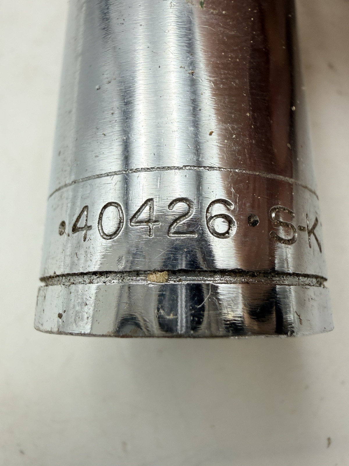 Vtg S-K WAYNE Tools 3/8″ Drive SAE 7pc Deep Well Socket Set In Orig. Metal Case