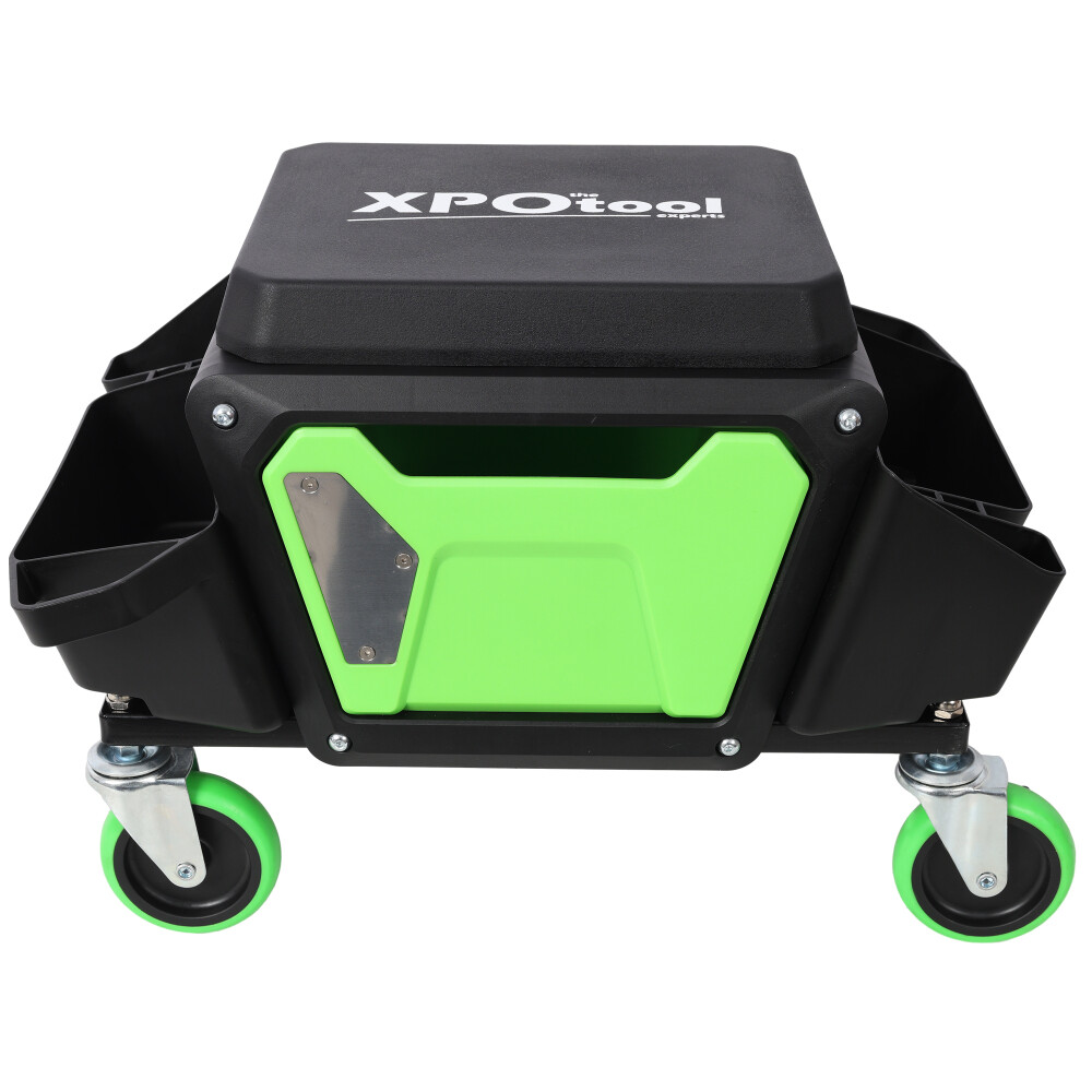 Heavy Duty Mechanic Stool with 330lbs Load Capability, Garage Stool with Wheels