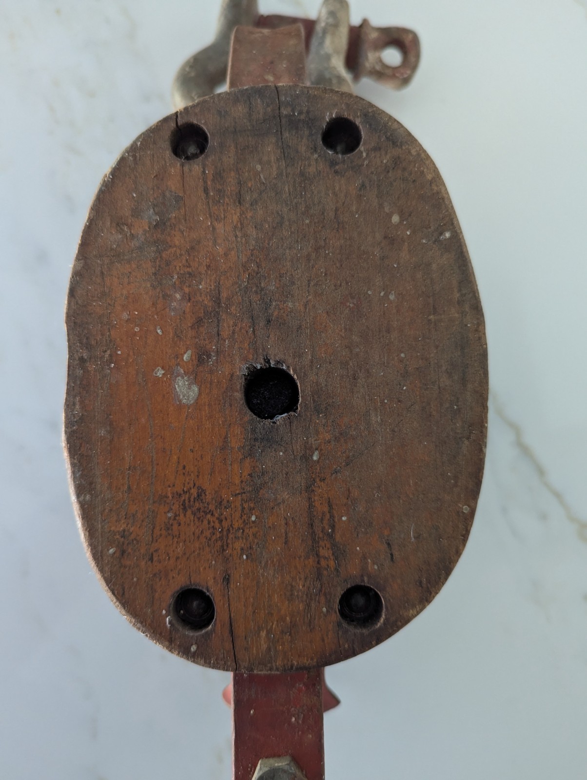 Vintage Western Block Co. Block & Tackle w/Double Pulley & Anvil Logo