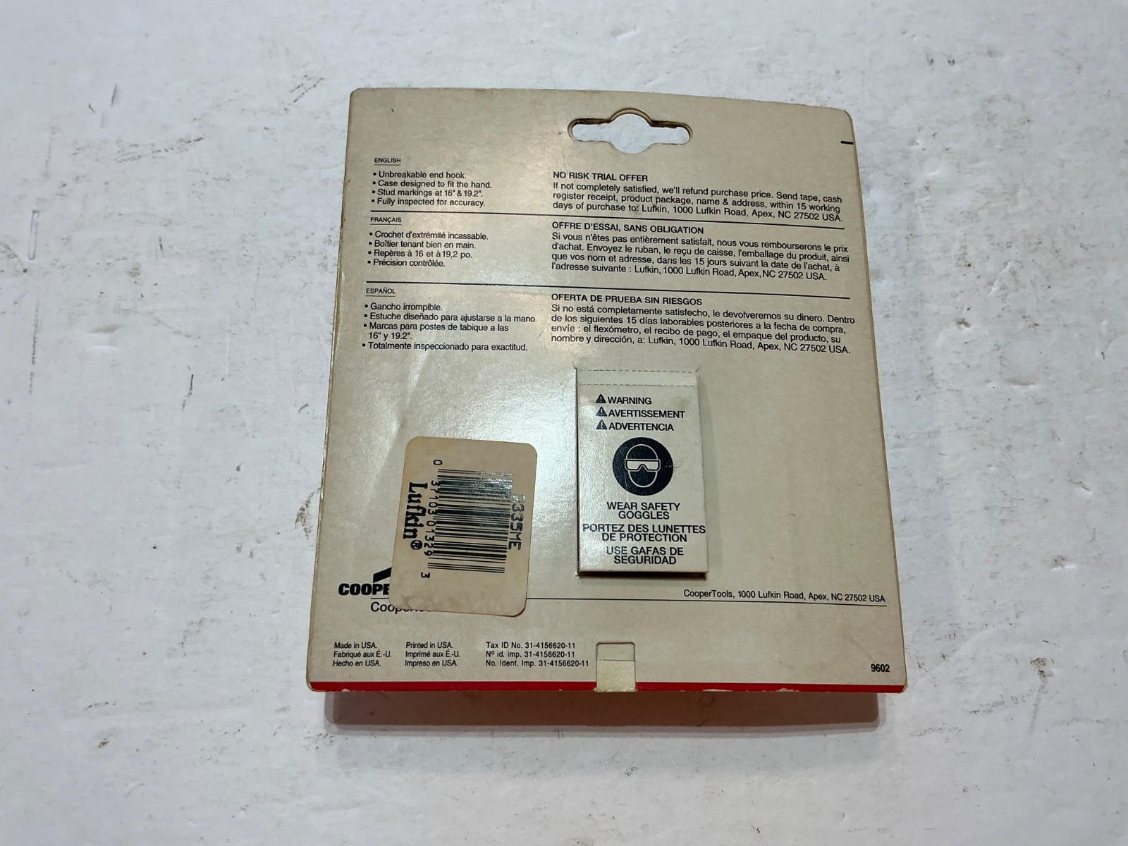 NOS Lufkin 16′ tape measure 2335ME made in USA brand new