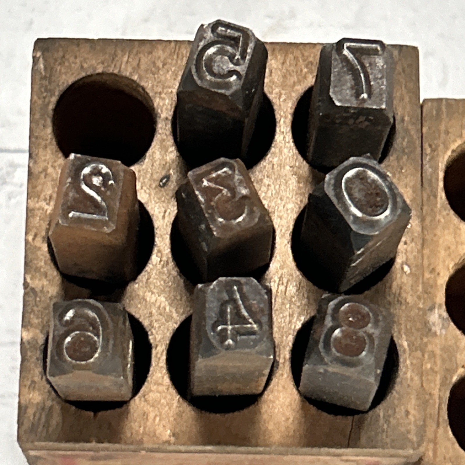 Vintage Young Bros Gruv Grip Steel Number Stamps Machinists Number Punches
