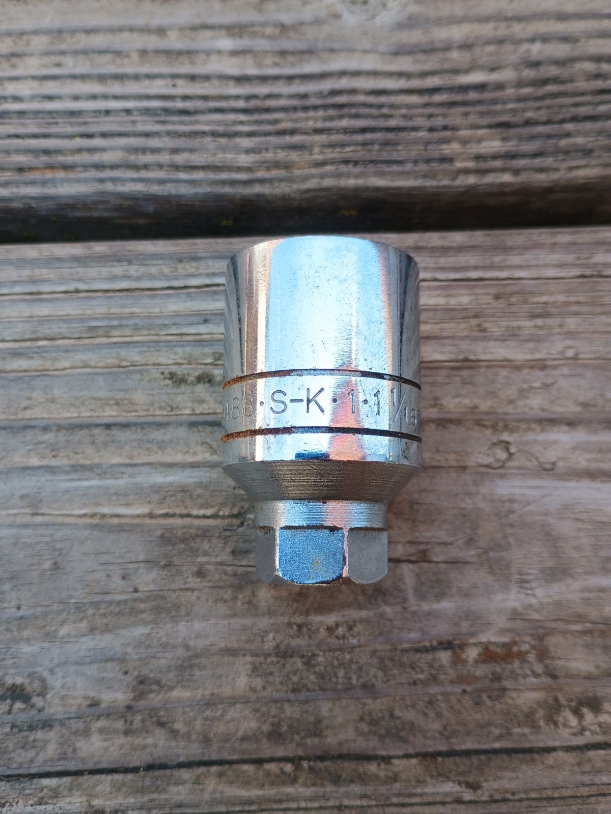 Vintage S-K SK 1-1/16″ 6 Point Oil Pressure Sender Socket 3/8″ Drive 4488 USA