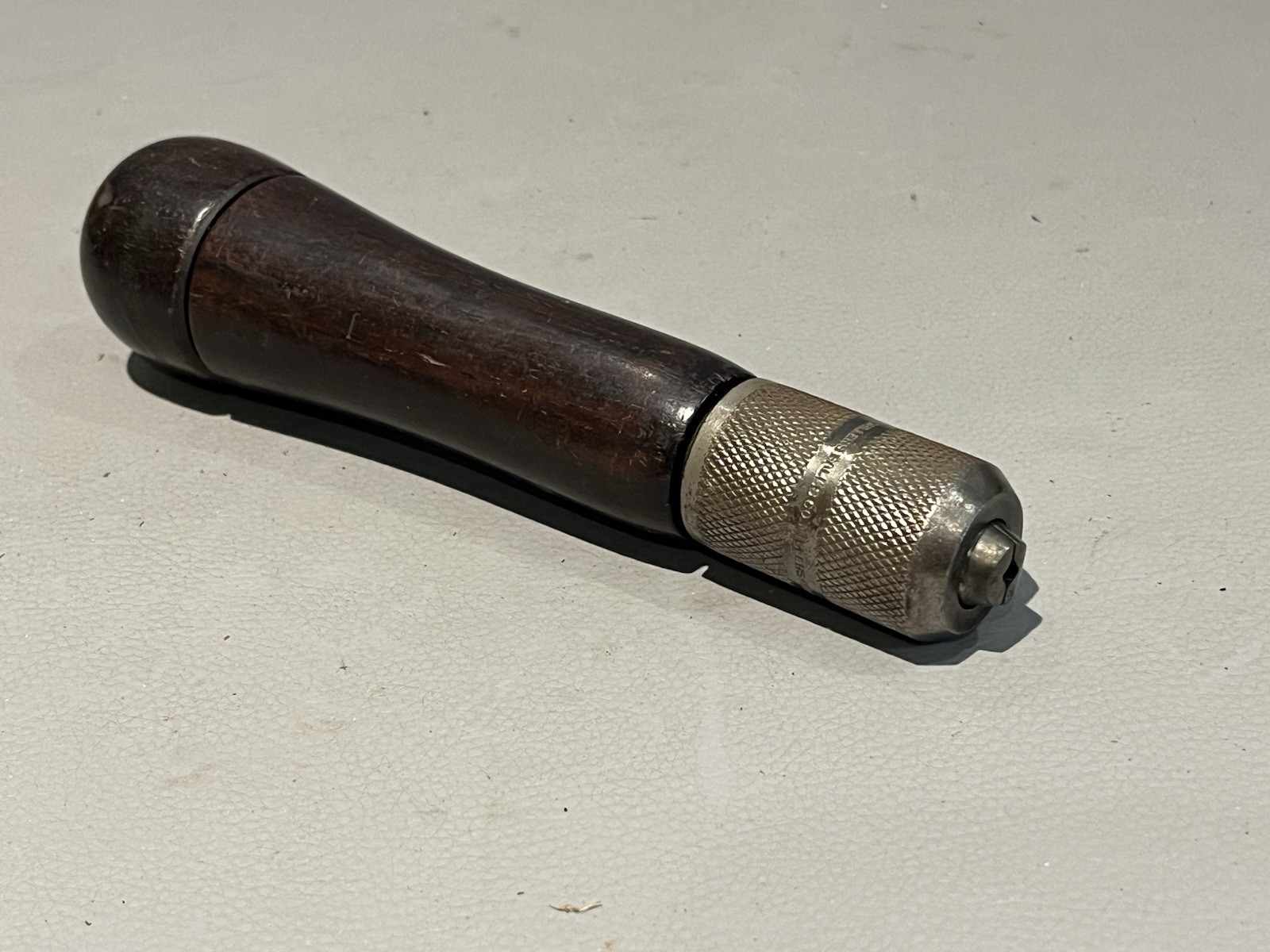 Rare Millers Falls Rosewood Handle Multi-Tool Holder Drill Screwdriver w/ Bits