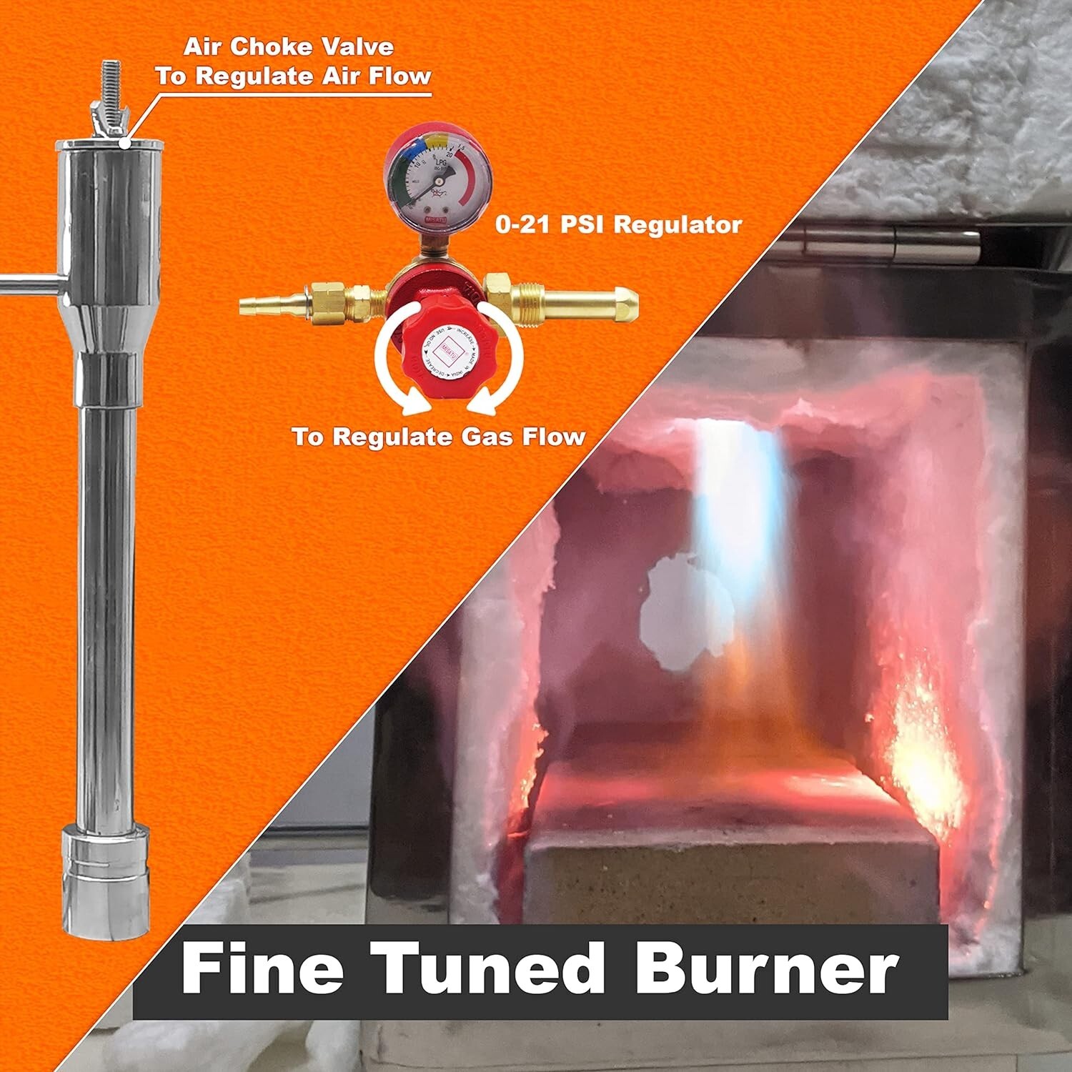 3Burner 1Door Gas Propane Forge Knifemaking Farriers Blacksmiths Furnace Burner