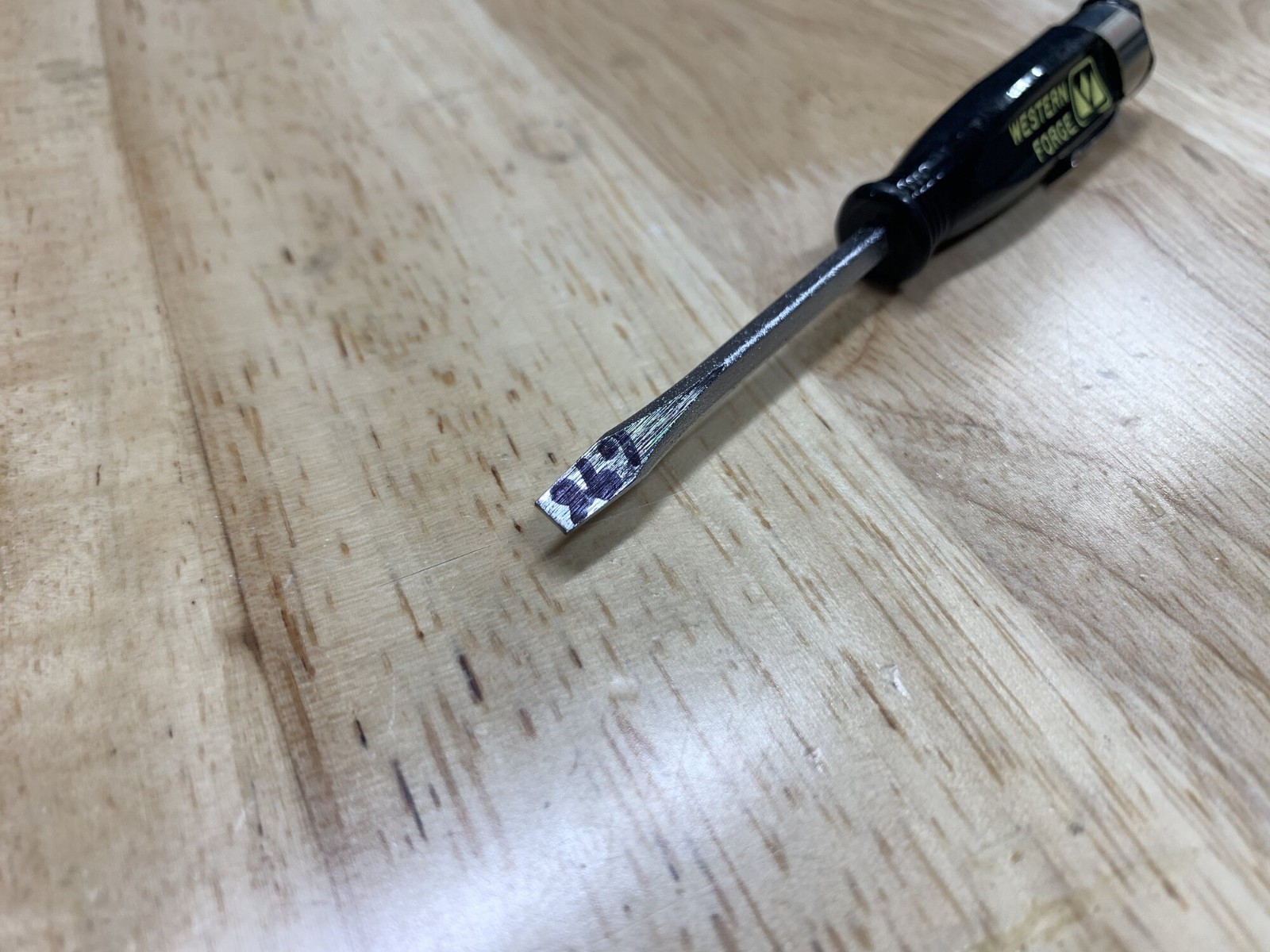 Rare New Western Forge Pocket Screwdriver Flat Head / Slotted 1/8 Vintage USA