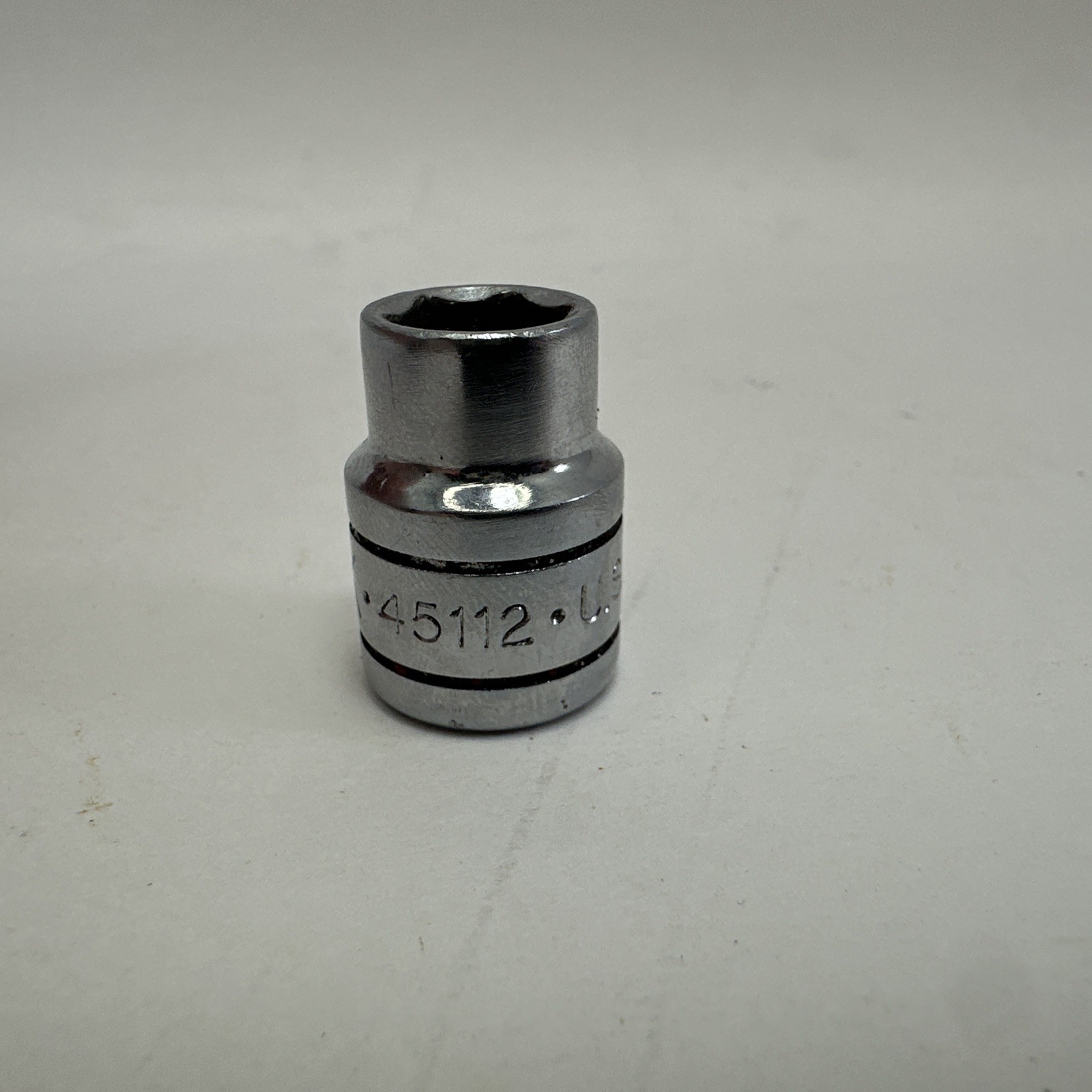 Vintage S-K TOOL SK 3/8″ Drive 6-Pt Standard 3/8″ SAE Socket # 45112 Made In USA