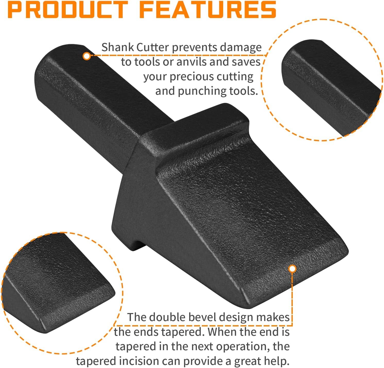 3/4 Inch Blacksmith Farm & Shop Anvil Hardy Tool Black 3/4 Inch Shank Cutter