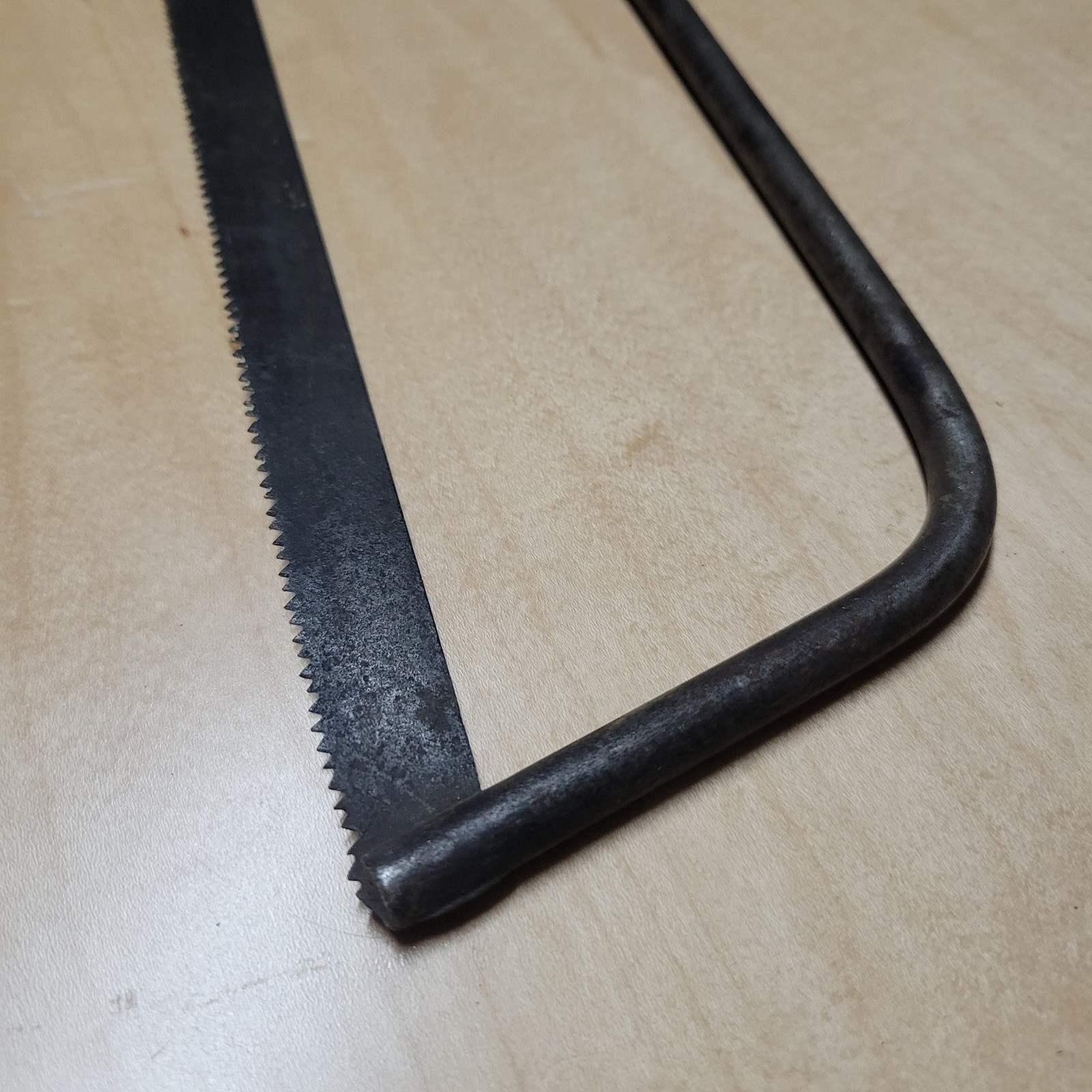 Vintage Saw, Hack Saw Meat Saw Wood Handle 18″ Long Overall Primitive Wood Steel