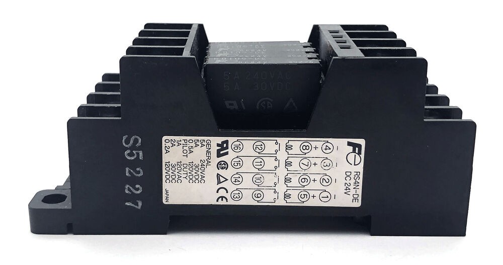 1Pce RB105-DE 24VDC Power Relay with RS4N-DE Socket New