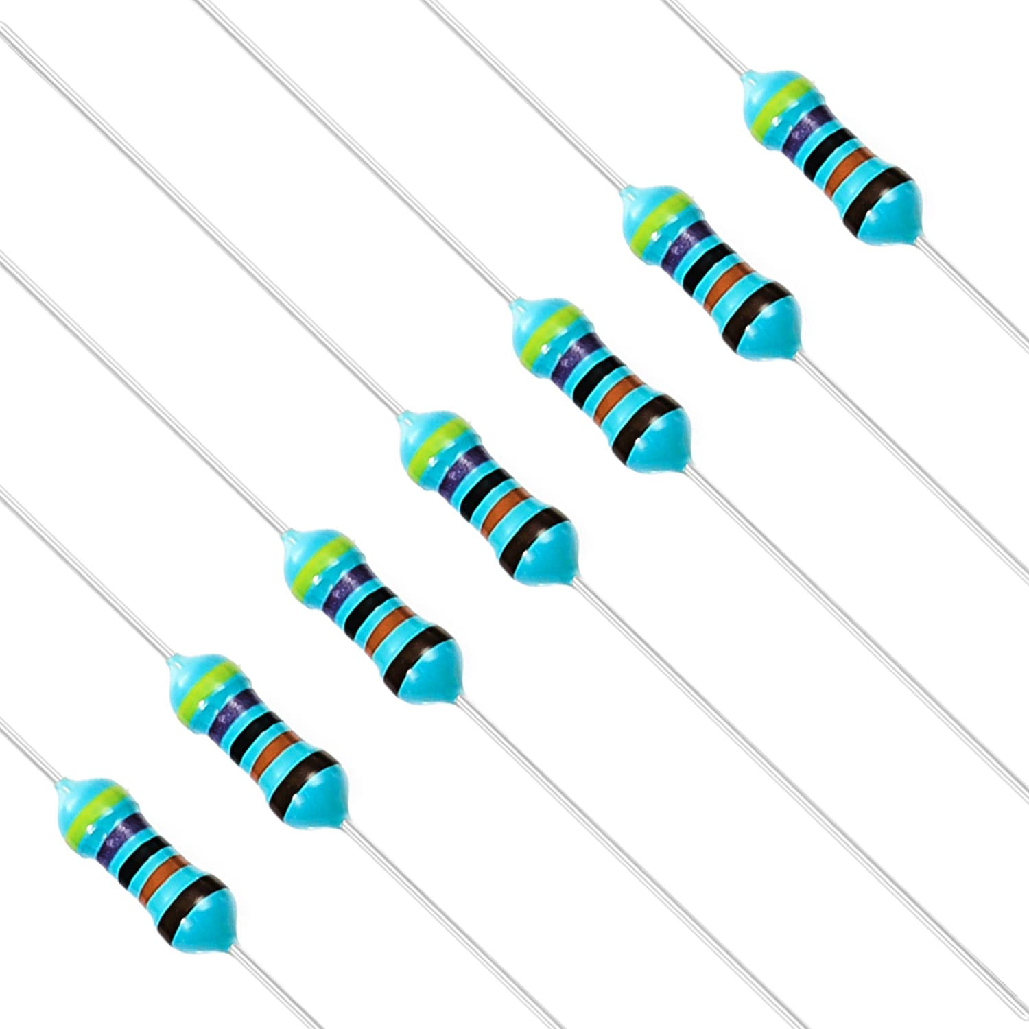 100Pcs 1/4W (0.25W) 470K Ω Ohm Metal Film Fixed Resistor | ±1% Tolerance 470KR M