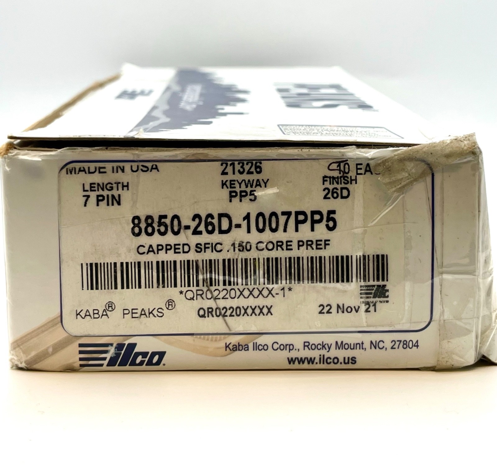 KABA PEAKS 8850 Core, New 7 PIN SFIC CORE. PP5 keyway, .150 spacing, 26D 2pk