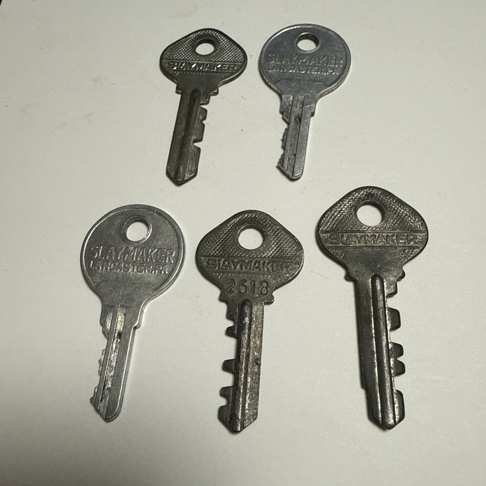 Vintage Slaymaker Key Lot Of 5 Padlocks Lock Collectible Numbered