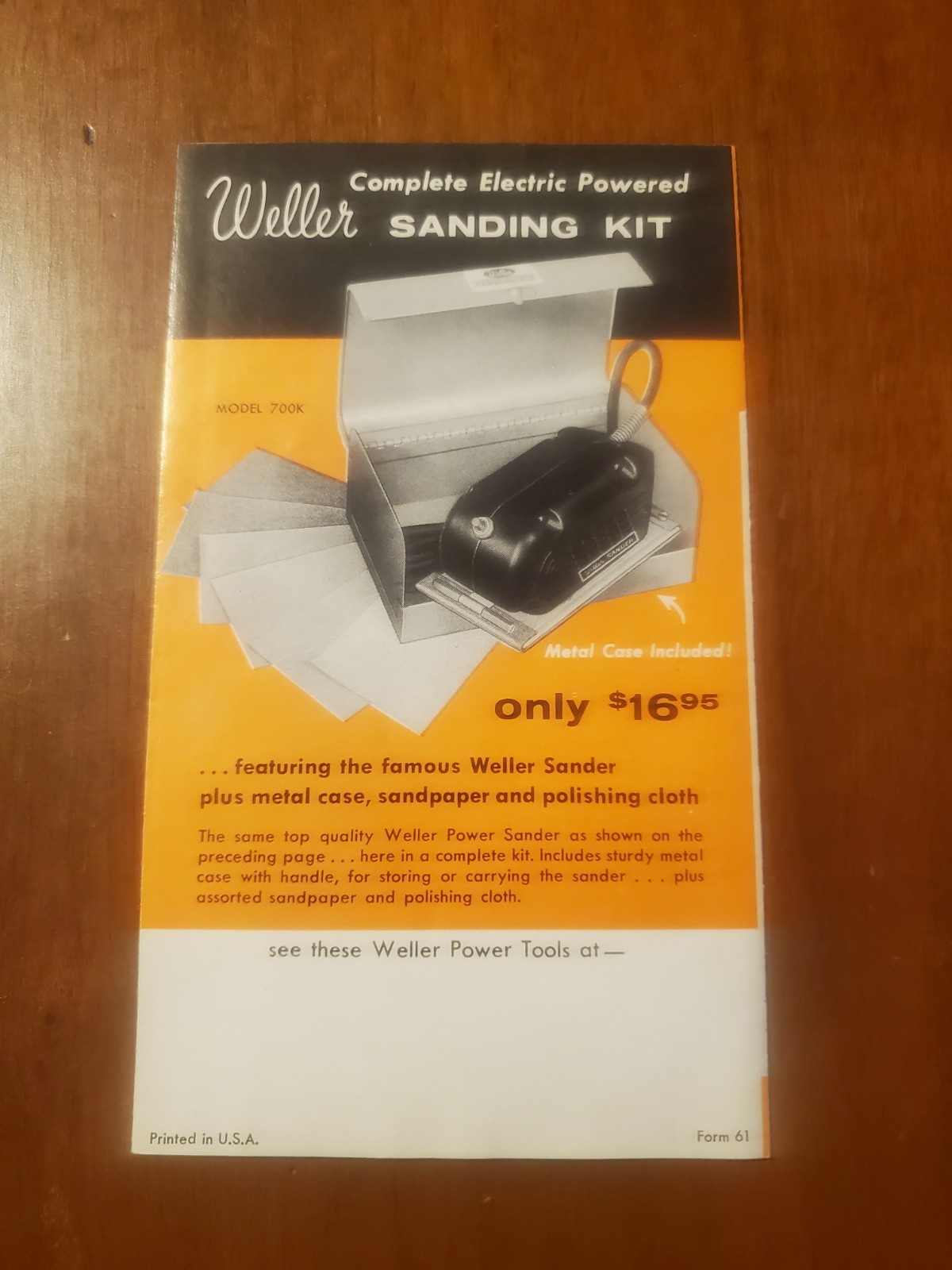 Vintage Weller Power Tools Electrical Advertising Brochure Booklet Pamphlet VTG