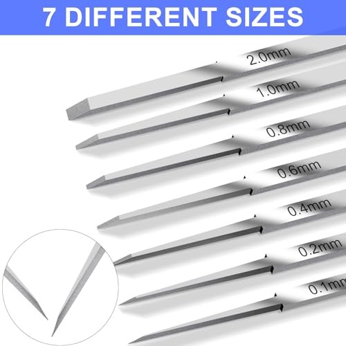 7 Piece Model Scribe Chisel Tool Set 0.1-2.0mm Blades