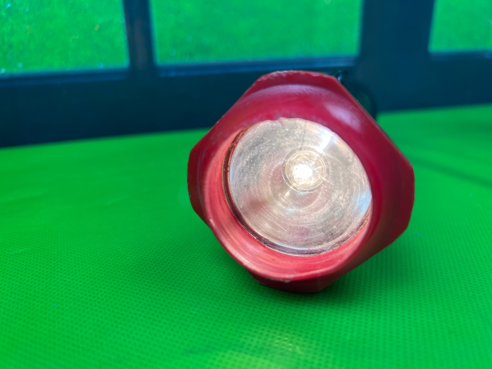 Vintage Eveready plastic red and black flashlight USA