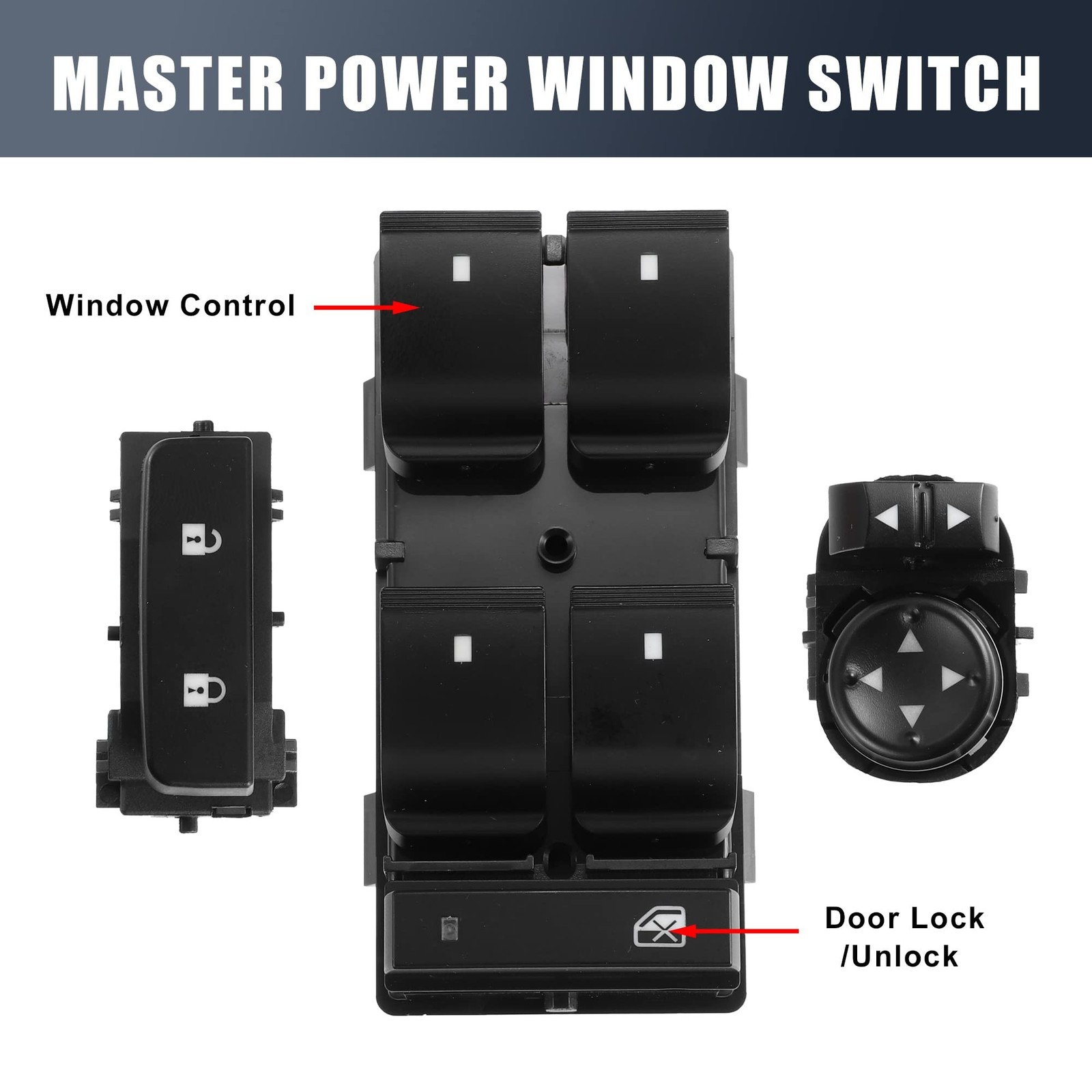 X AUTOHAUX 20945129 Car Master Power Window Switch Driver Side for GMC Sierra…