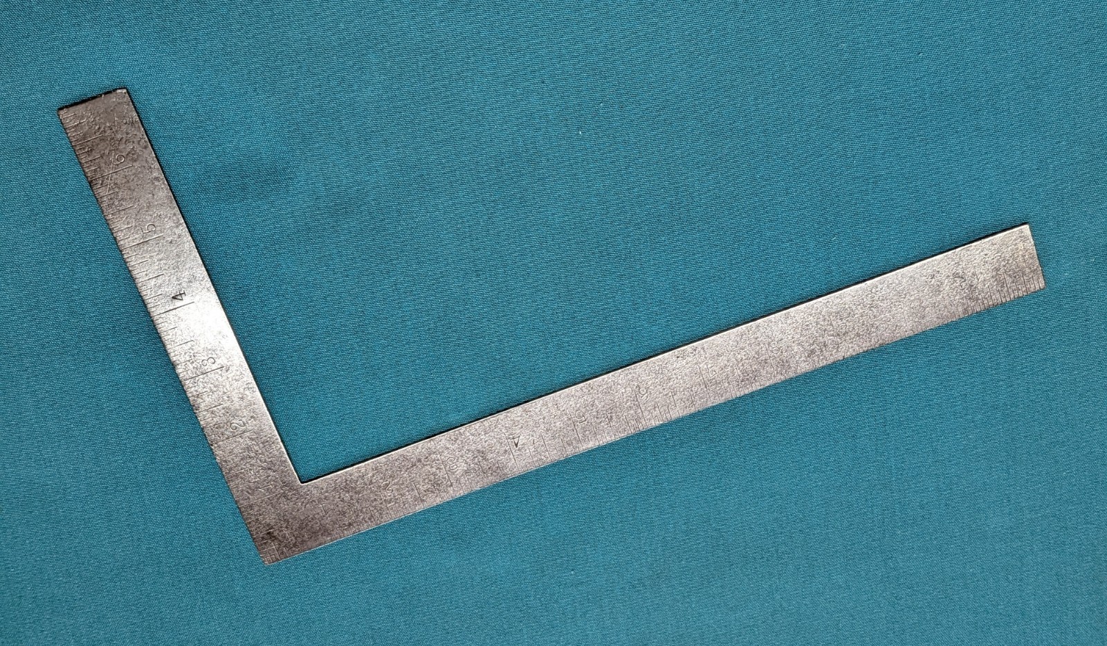 Scarce Old School Layout Square All-Steel 12″x7″x1″ w/Trademark 1/8″ Graduations