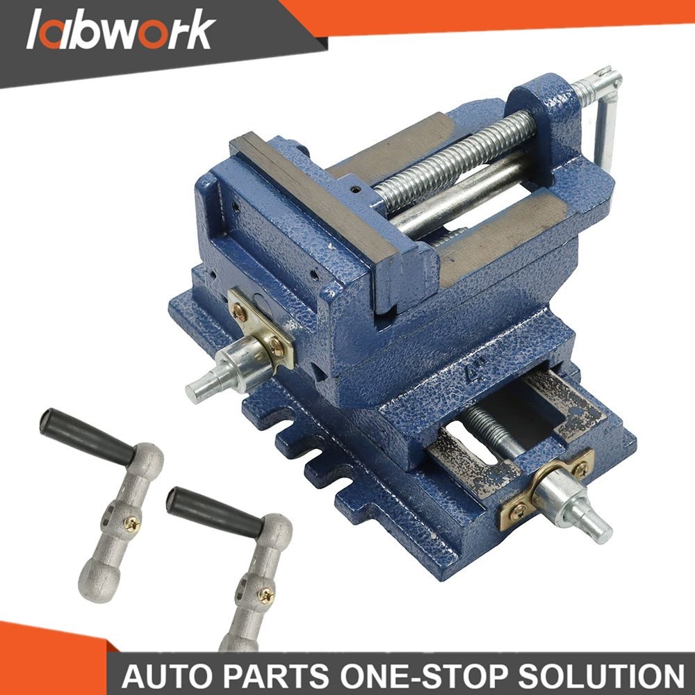 Labwork 4″ Cross Drill Press Vise Slide Milling 2 Way Clamp Machine Heavy Duty