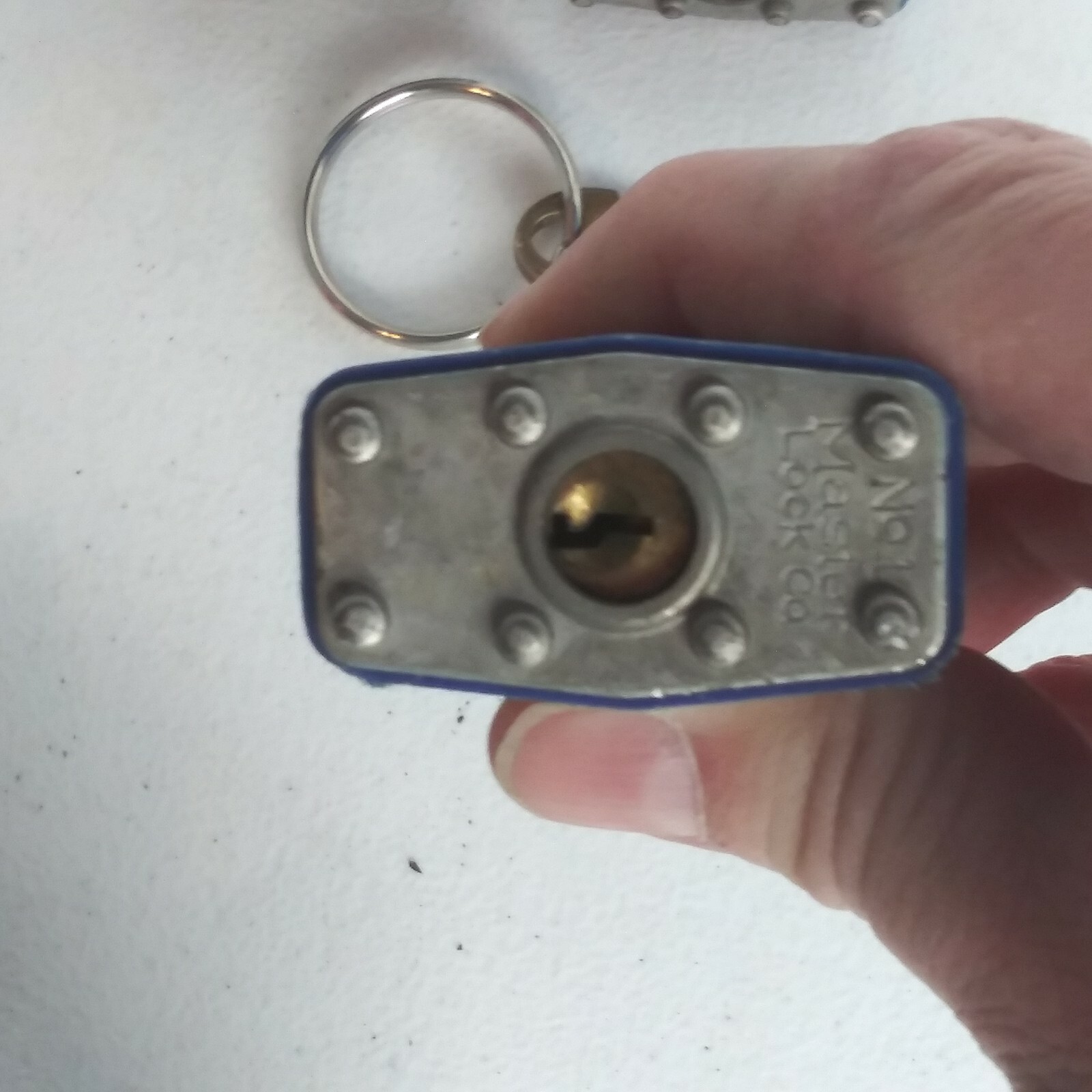 Set of 3 Vintage MASTER PADLOCKS Long Shackle Keyed the Same 1 Original KEY EUC