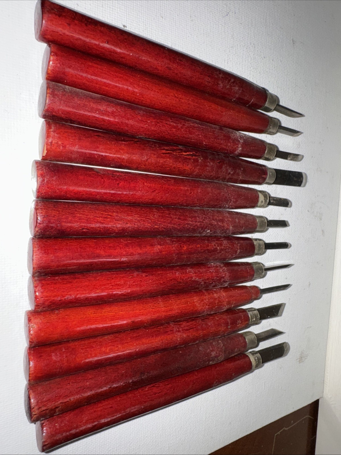 vintage wood carving chisel and gouge set Of 12 Made In Japan