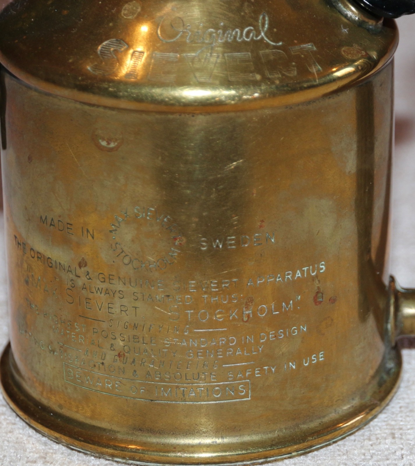 VINTAGE ORIGINAL MAX SIEVERT BRASS BLOW TORCH – 0.4 LITRE