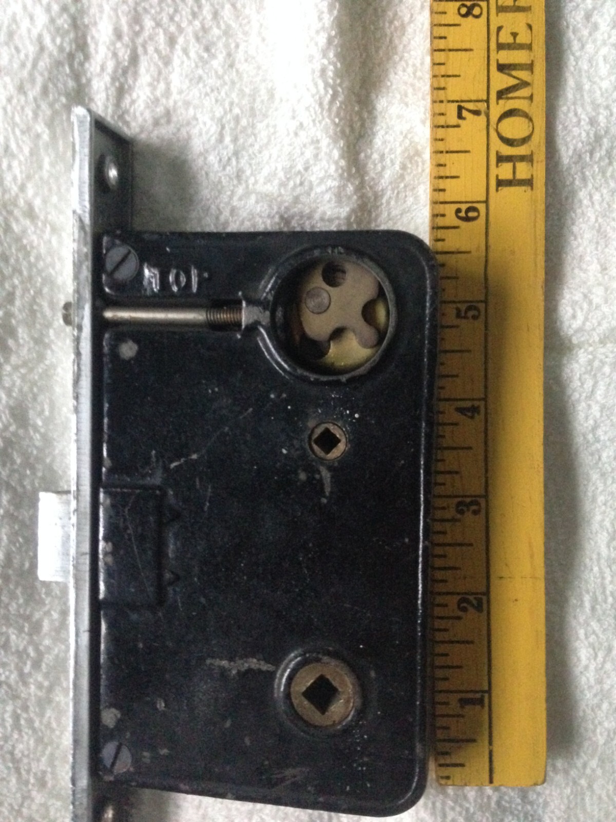 Russwin Mortise Lock Door Architectural Salvage Brass 7.75″ face plate,5.5″ tall