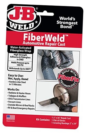 38237 FiberWeld 2″ W x 36″ L Automotive Repair Cast Kit – Black