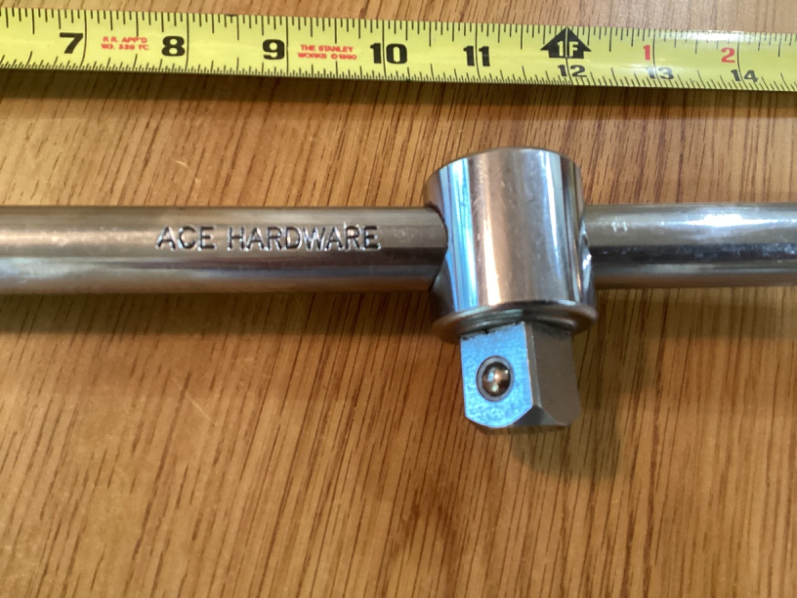 Vintage ACE HARDWARE 18″ Sliding T-Handle Breaker Bar 3/4”Drive CHROME VANADIUM