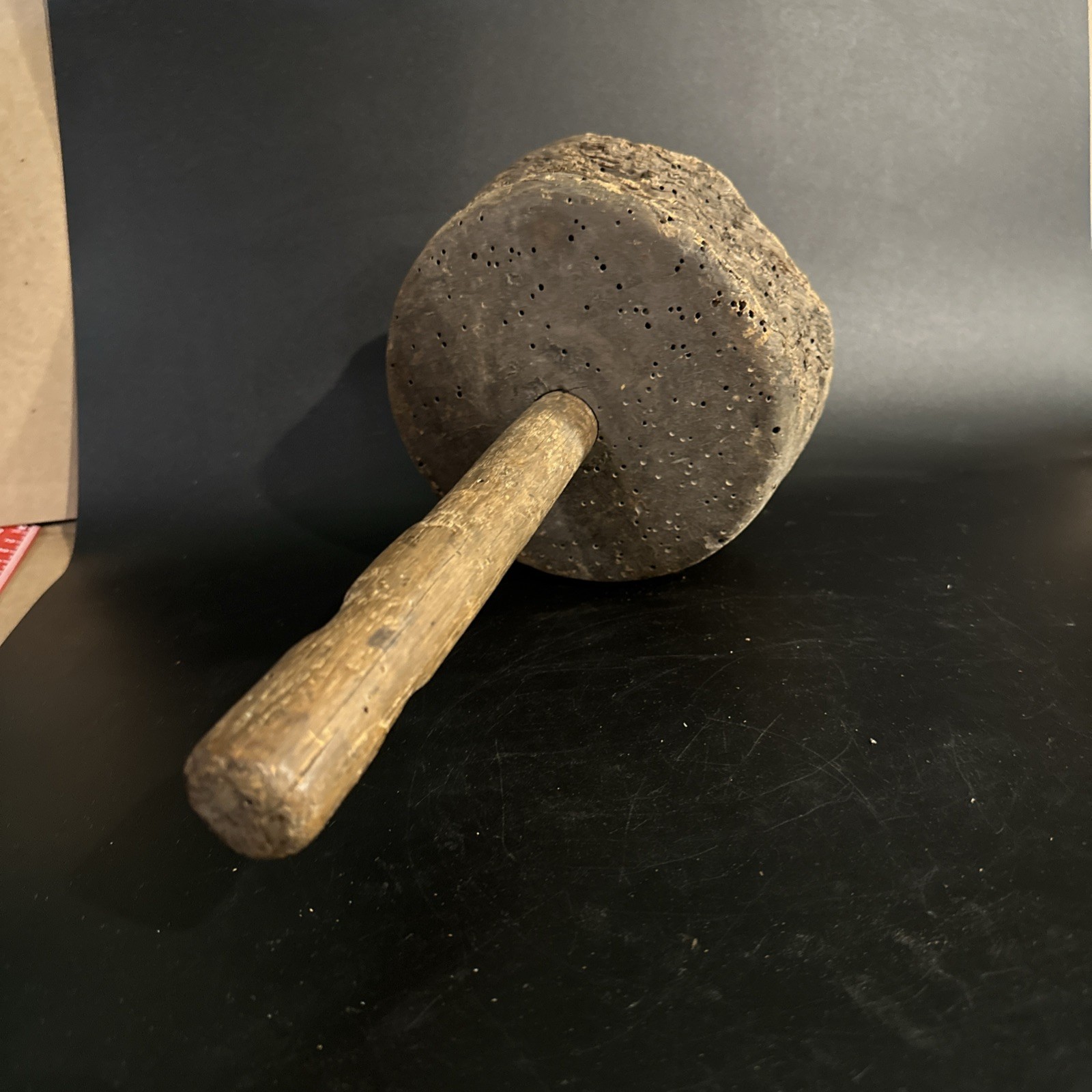 Early Round-Headed Hardwood Burl Hand Maul for Chisel Work Or Driving a Froe