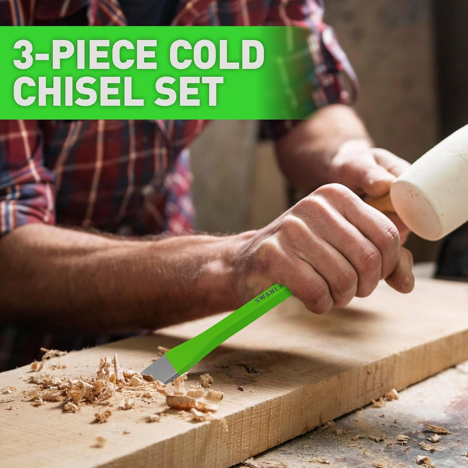 3-Piece Heavy Duty Cold Chisel Set, 3/8-Inch, 1/2-Inch
