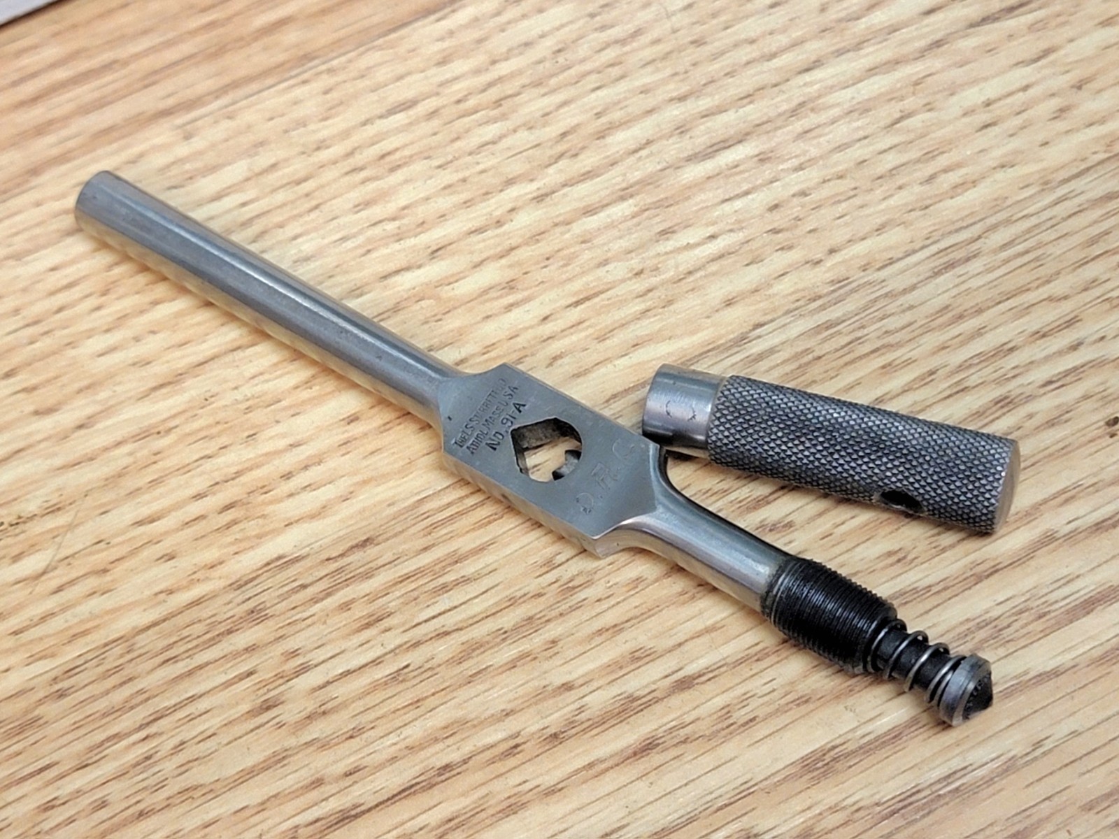 Vintage L.S. Starrett No. 91-A Machinist’s Adjustable Tap Wrench 5 1/2″ Long
