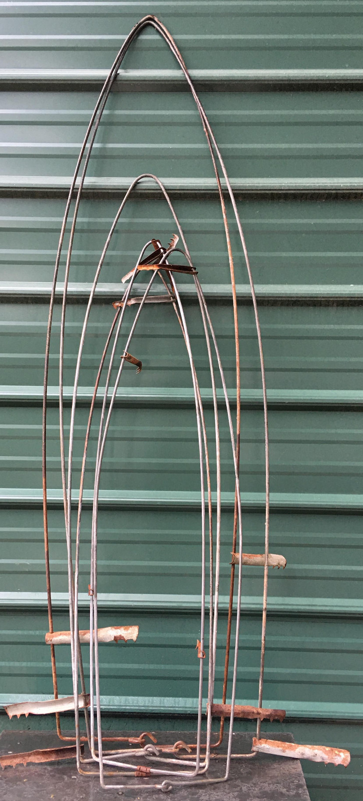 6 Hide Stretchers 40” 48” 60” wire frame fur pelt tanning deer coyote vintage