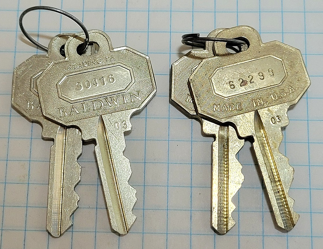 Baldwin Original Factory Cut Keys – 2 Pairs 03 Finish, Schlage SC1 Locksmith