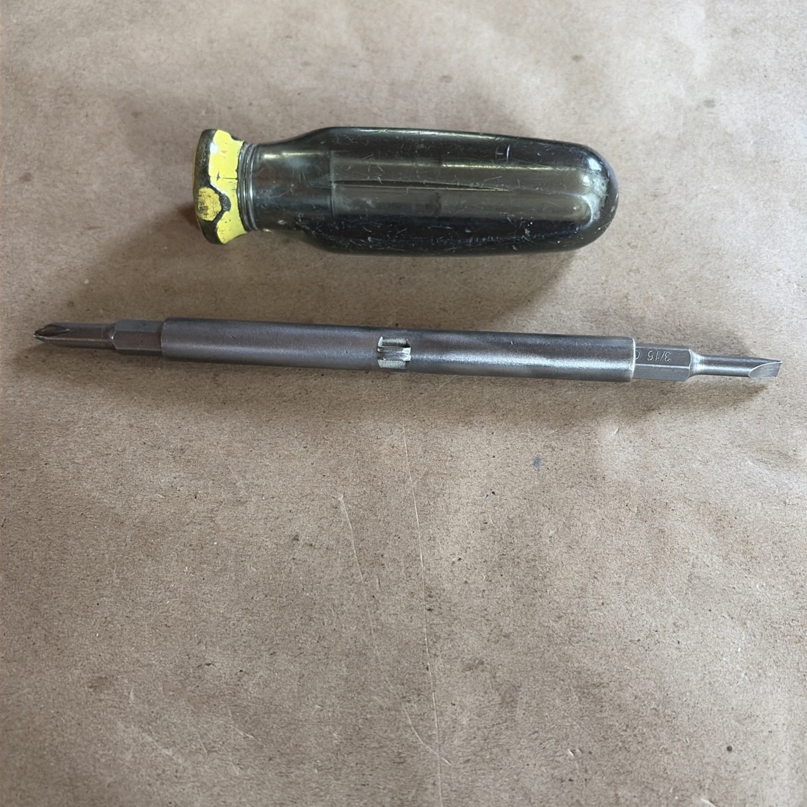 Vintage Stanley Workmaster 66-401 4-in-1 Screwdriver With Bits – Made in USA
