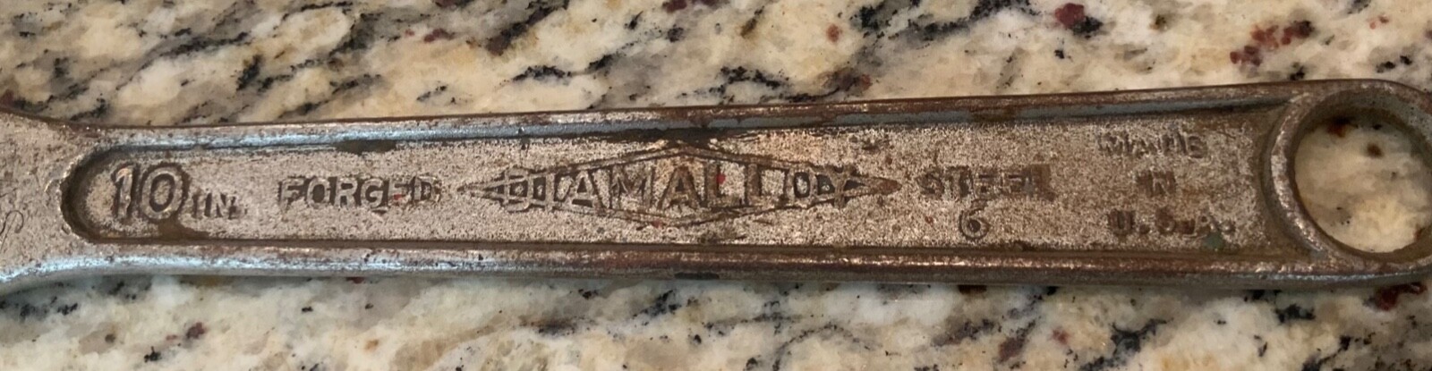Diamond Horseshoe Duluth Diamalloy 10” Steel Vintage Adjustable Wrench 1 3/16”