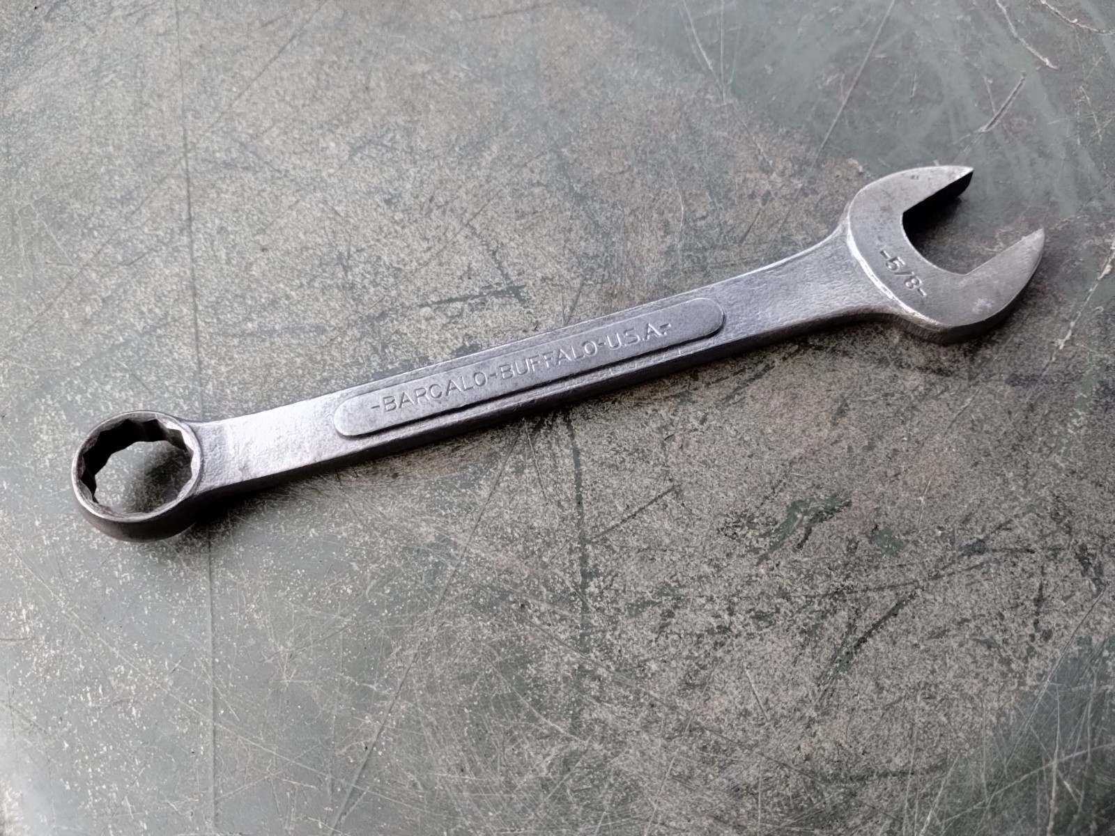 VINTAGE BARCALO BUFFALO NY, 5/8″ COMBINATION WRENCH, “QUALITY MADE, IN USA”!