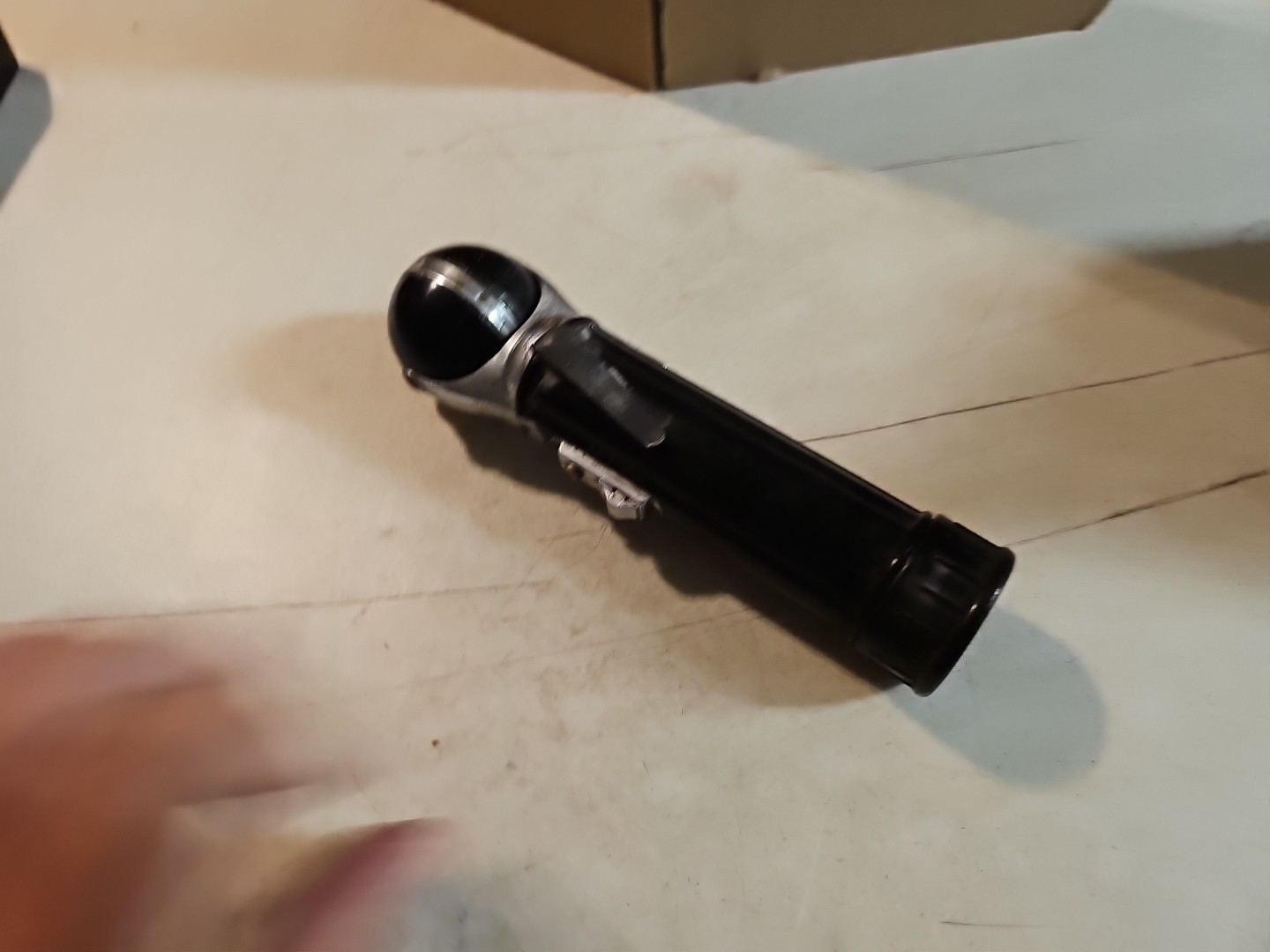 Vintage USALITE Swivel Head Tin Flashlight Torch Original USA 8” Untested