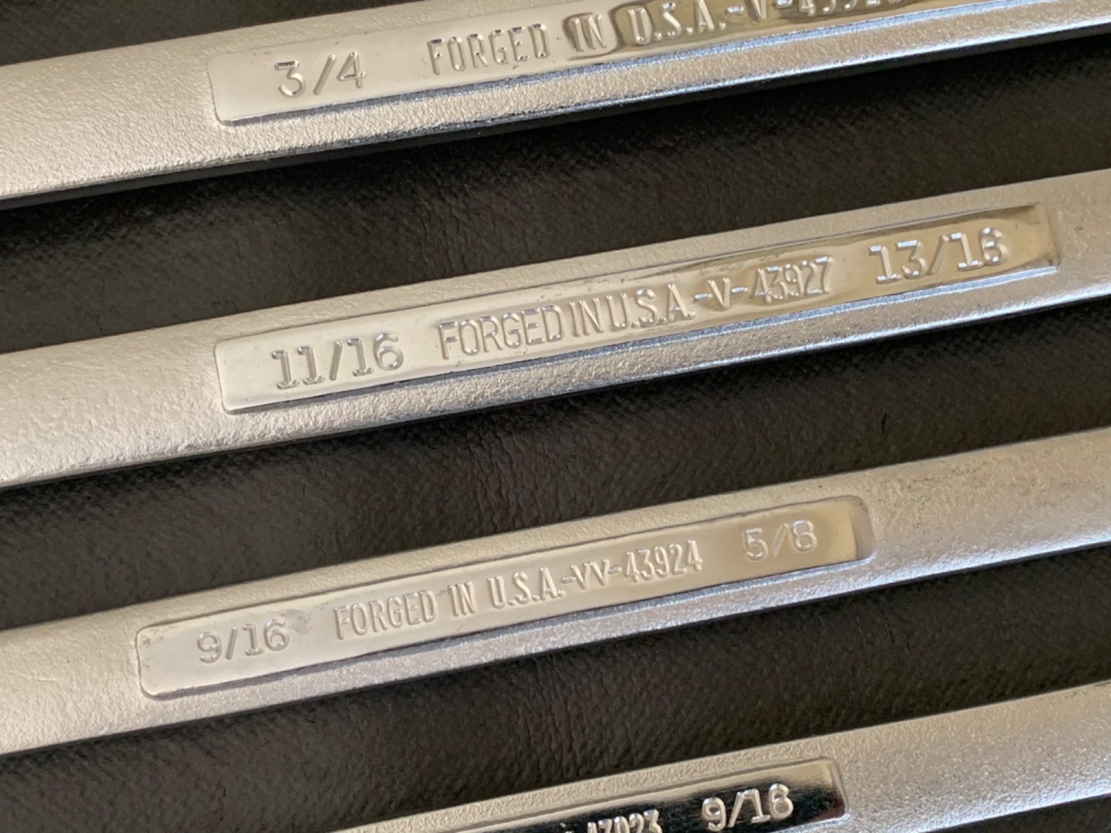 Vintage Craftsman 6pc Straight Double Box-End Wrench Set 3/8″ – 1″ Made in USA